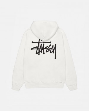 Stussy Basic Pigment Dyed Hoodie Beige | 65794-NPJS