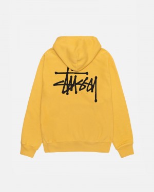 Stussy Basic Pigment Dyed Hoodie Oranje | 05976-ILAV