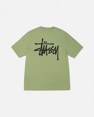 Stussy Basic T-shirts Groen | 19820-NWHS