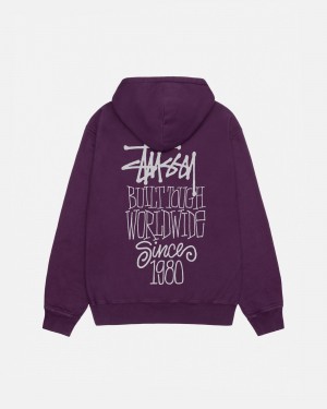 Stussy Built Tough Hoodie Paars | 80213-ESUT