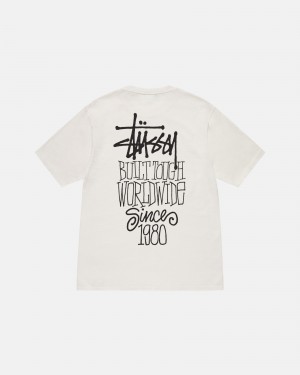 Stussy Built Tough T-shirts Beige | 75382-PFCA