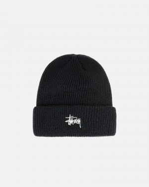 Stussy Cuff Beanie Basic Hoeden Zwart | 86152-DUWB