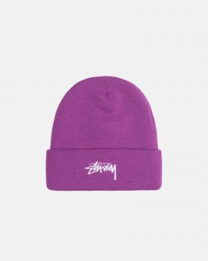 Stussy Cuff Beanie Stock Hoeden Paars | 02149-DNIZ