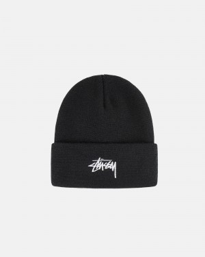 Stussy Cuff Beanie Stock Hoeden Zwart | 65109-CDTA