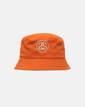 Stussy Deep Bucket Ss Link Hoeden Oranje | 21534-WCDH