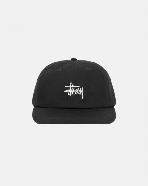 Stussy Low Pro Basic Stock Strapback Hoeden Zwart | 35916-EKUR