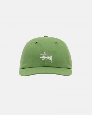 Stussy Low Pro Basic Stock Strapback Hoeden Groen | 23105-JZAM