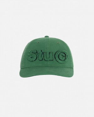 Stussy Low Pro Copyright Applique Strapback Hoeden Groen | 23085-MINX