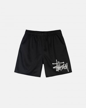 Stussy Mesh Big Basic Korte Broek Zwart | 50721-IVRJ