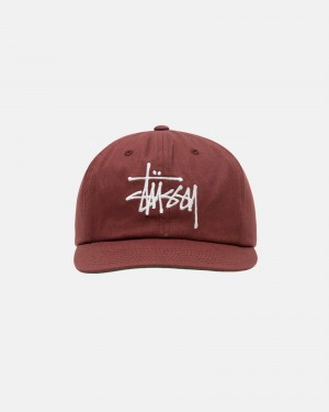 Stussy Mid-Depth Basic Strapback Hoeden Rood Bruin | 05782-QRXV