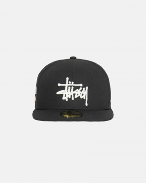 Stussy New Era 59fifty Authentic Hoeden Zwart | 80317-GTOR