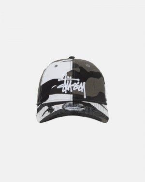 Stussy New Era 9twenty Basic Strapback Hoeden Wit Camo | 56871-BYRV