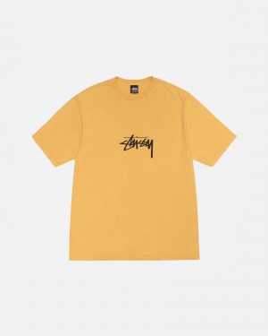 Stussy Small Stock Pigment Dyed T-shirts Oranje | 82064-IJVM