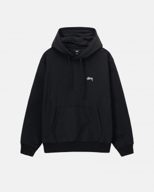 Stussy Stock Logo Hoodie Zwart | 21367-GMQF