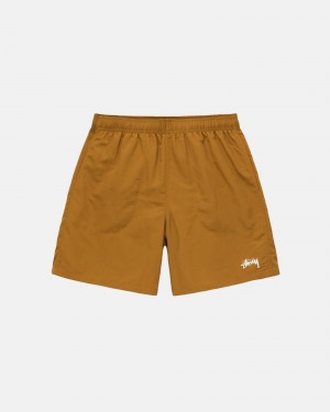 Stussy Water Stock Korte Broek Donkergeel | 10597-EHKC