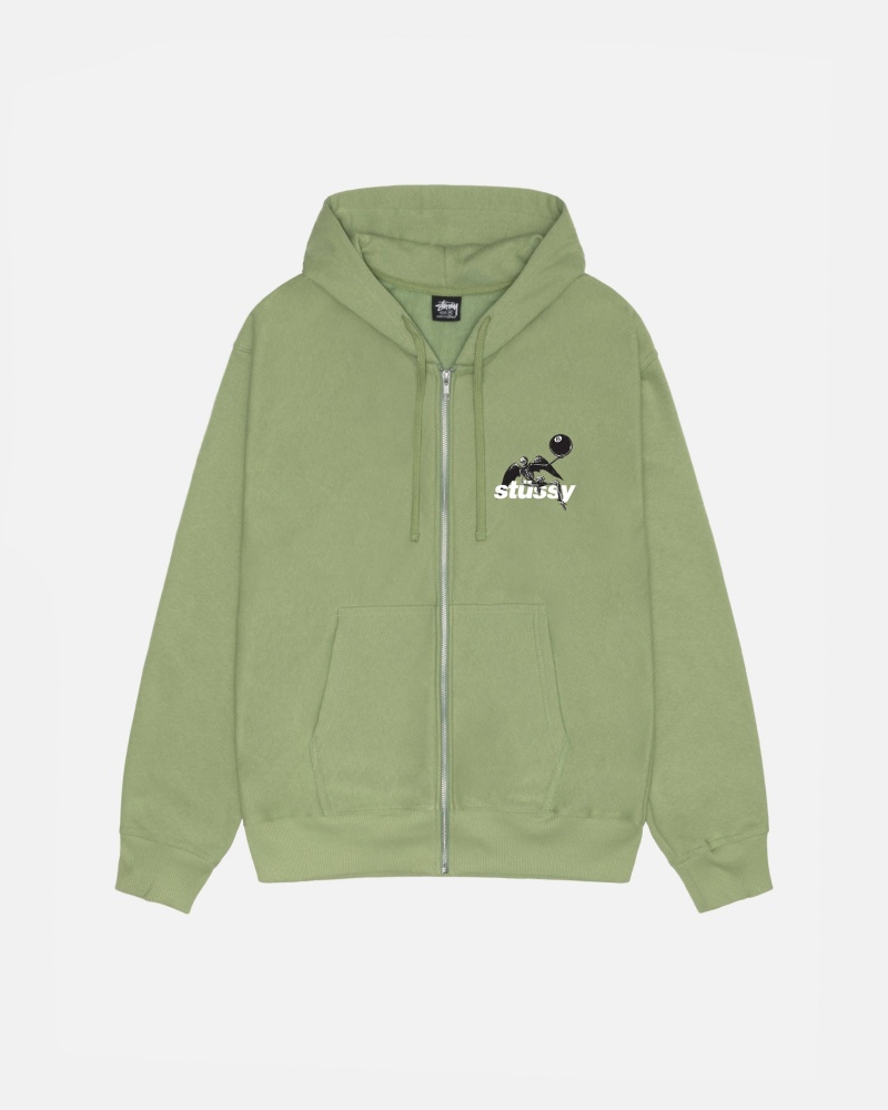 Stussy Apocalypse Zip Hoodie Groen | 82034-VGPX