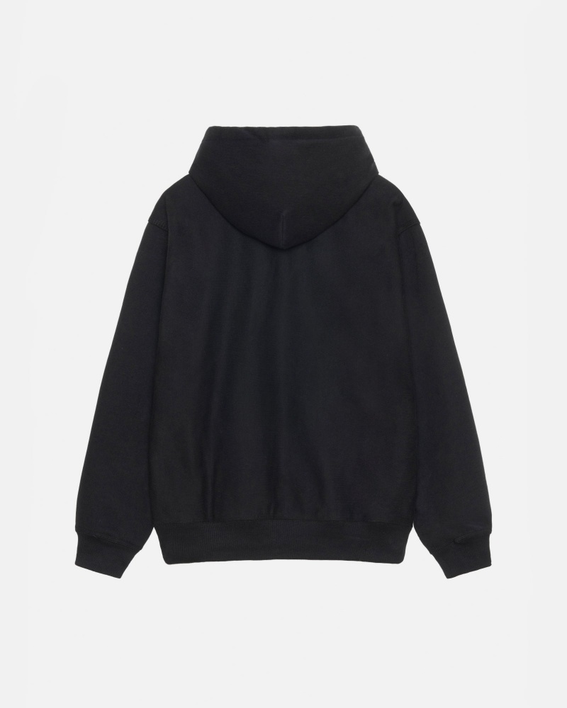 Stussy Basic Applique Hoodie Zwart | 41829-NKLA