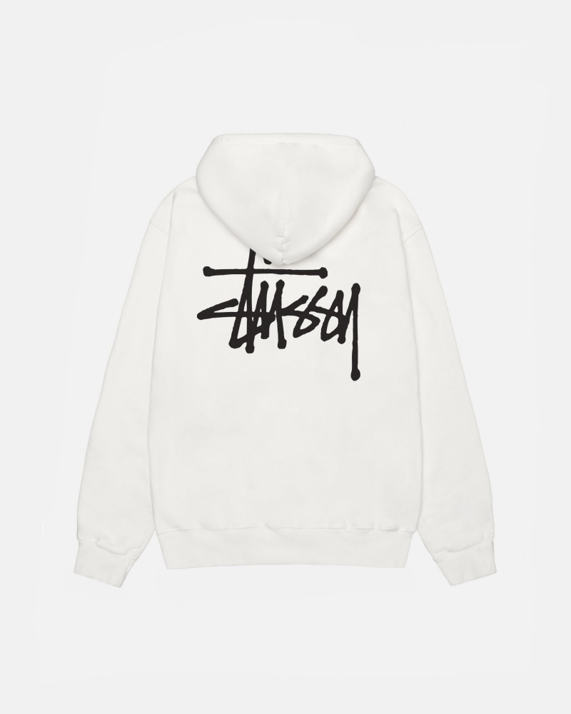 Stussy Basic Pigment Dyed Hoodie Beige | 65794-NPJS