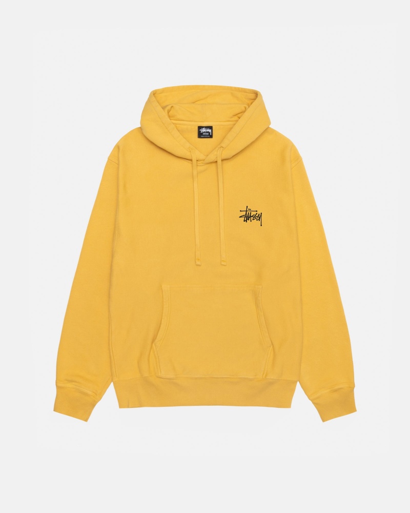 Stussy Basic Pigment Dyed Hoodie Oranje | 05976-ILAV