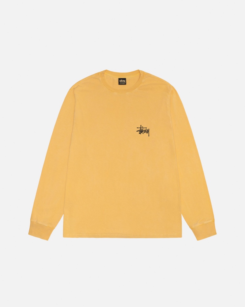 Stussy Basic Pigment Dyed T-shirts Oranje | 01837-BDAI