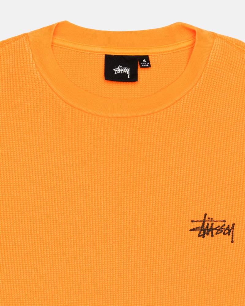 Stussy Basic Stock Ls Thermal Truien Abrikoos | 10275-ARTK