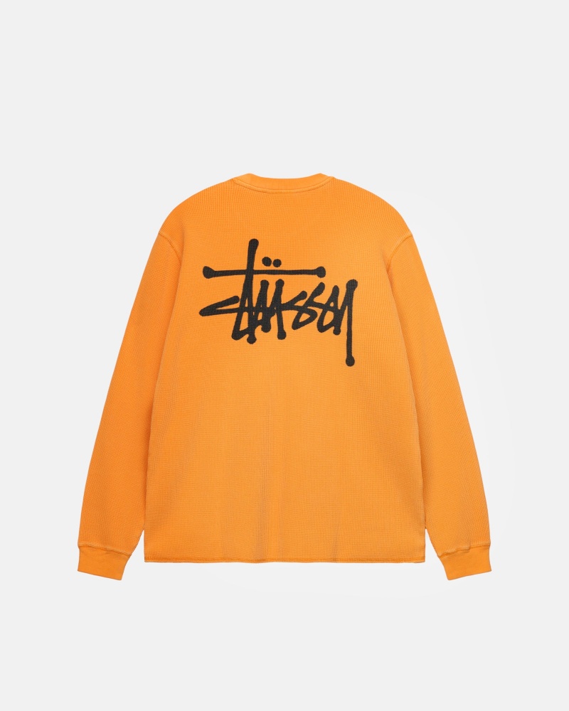 Stussy Basic Stock Ls Thermal Truien Abrikoos | 10275-ARTK