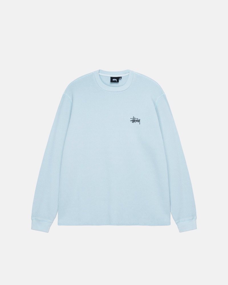 Stussy Basic Stock Ls Thermal Truien Lichtblauw | 14237-WGRN