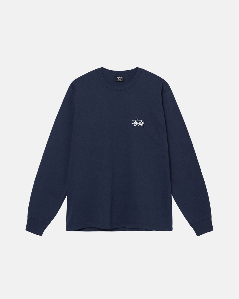 Stussy Basic T-shirts Donkerblauw | 56128-INGE