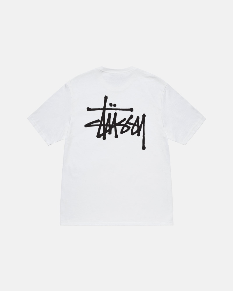 Stussy Basic T-shirts Wit | 72460-RBIQ