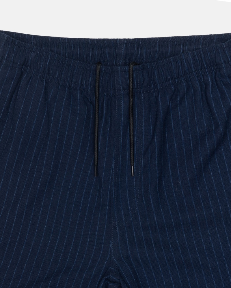 Stussy Beach Pant Wol Stripe Broek Donkerblauw | 98721-NUAH