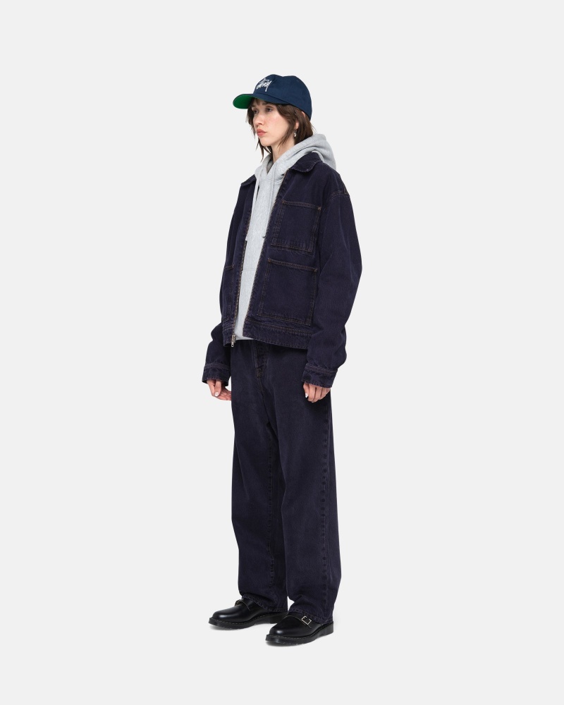 Stussy Big Ol' Denim Jeans Donkerblauw | 48752-ICNQ