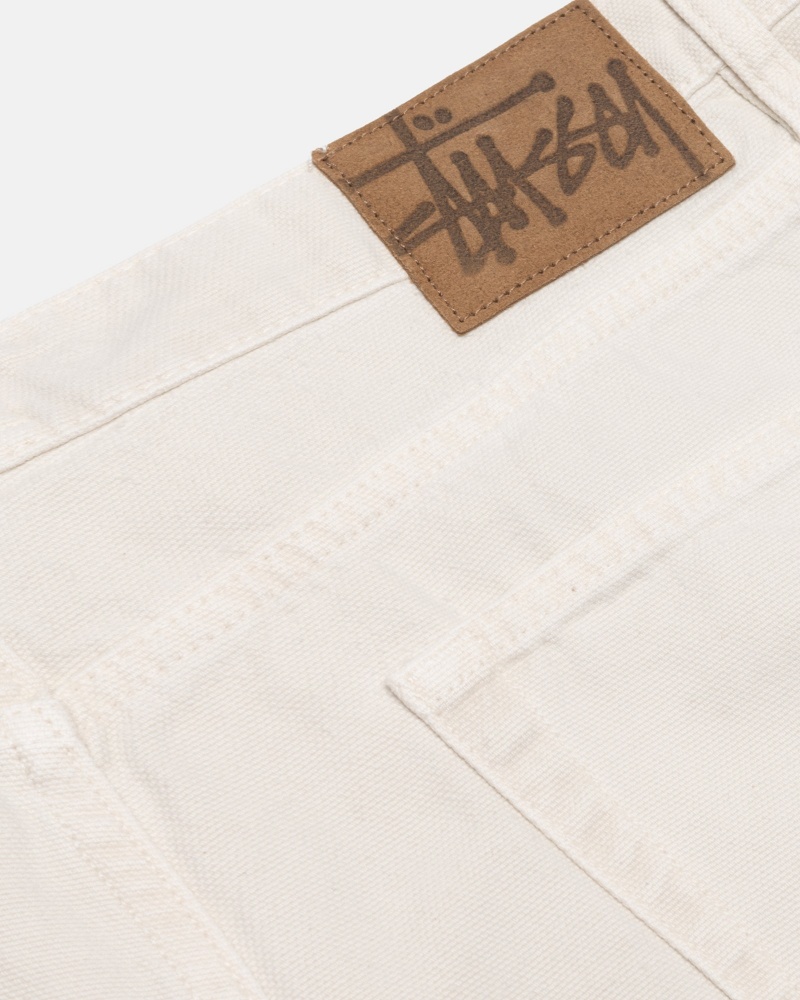 Stussy Big Ol' Washed Canvas Jeans Beige | 20751-RTBJ