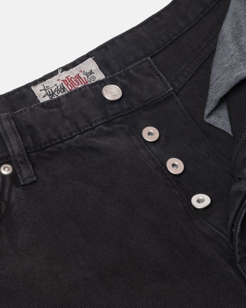 Stussy Big Ol' Washed Canvas Jeans Zwart | 04193-EAVN