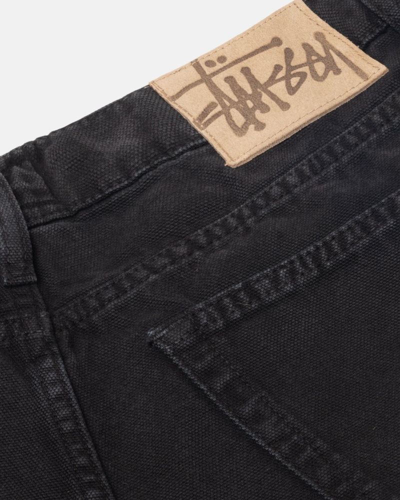 Stussy Big Ol' Washed Canvas Jeans Zwart | 04193-EAVN