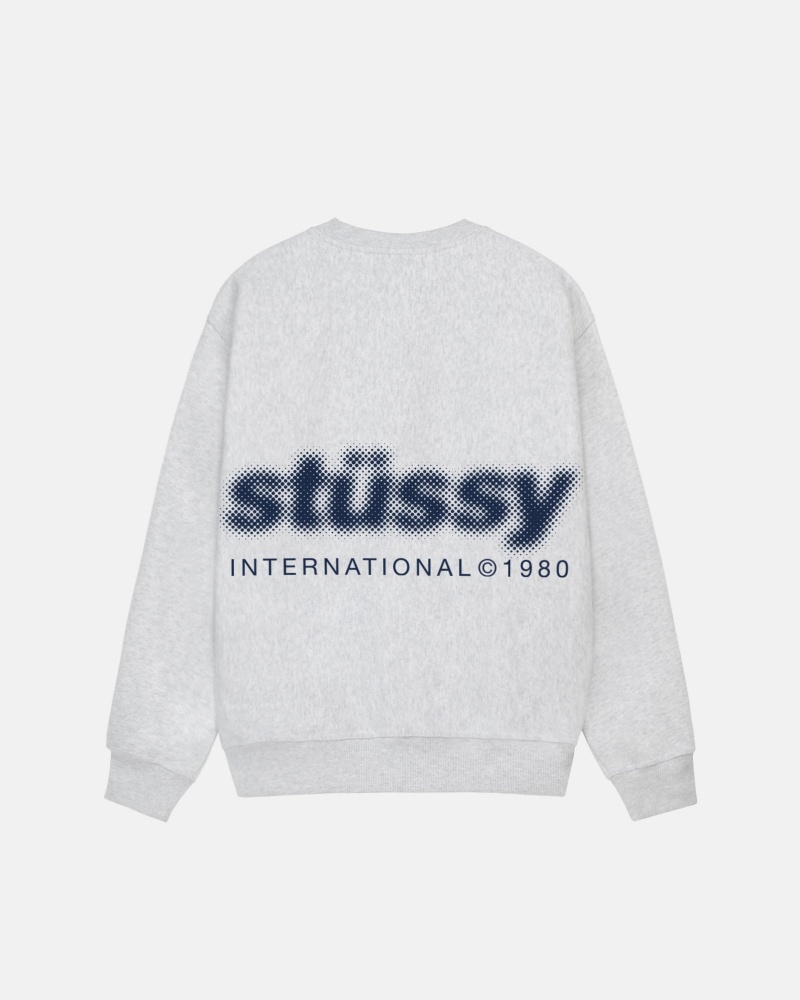 Stussy Blur Crew Sweatshirts Grijs | 50132-TXNC