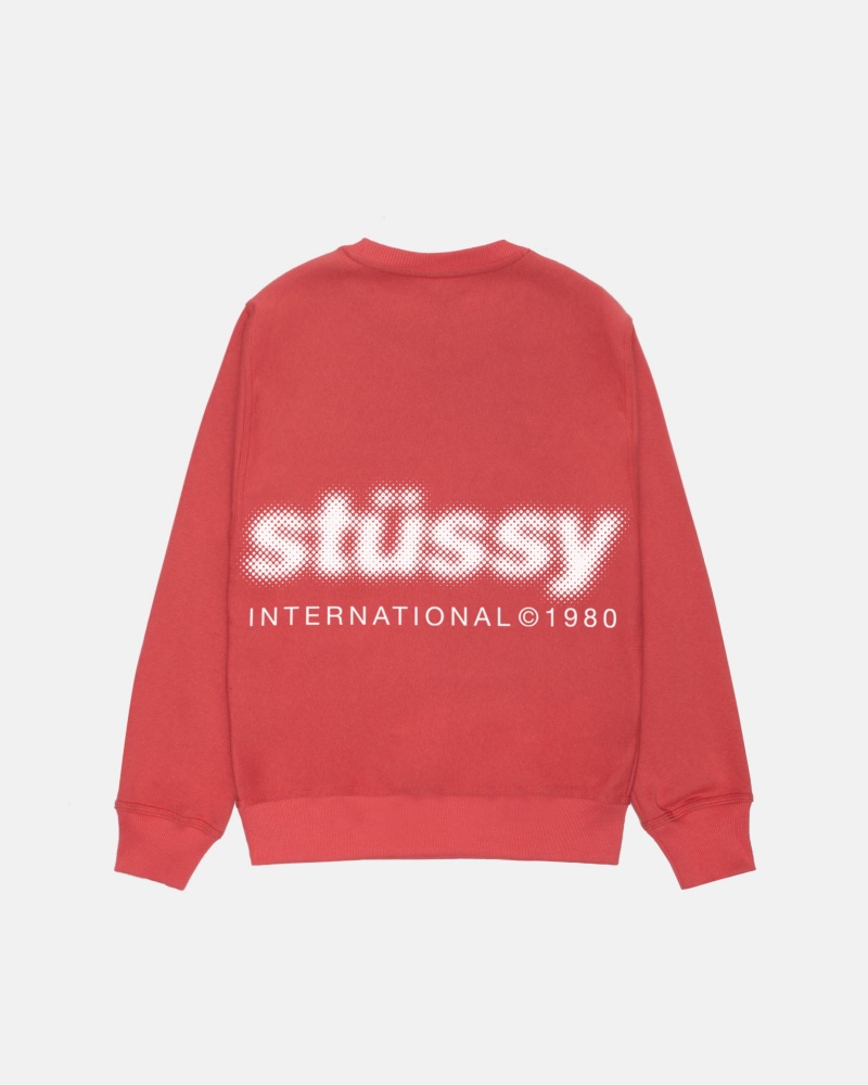 Stussy Blur Crew Sweatshirts Roze | 95081-TVLG