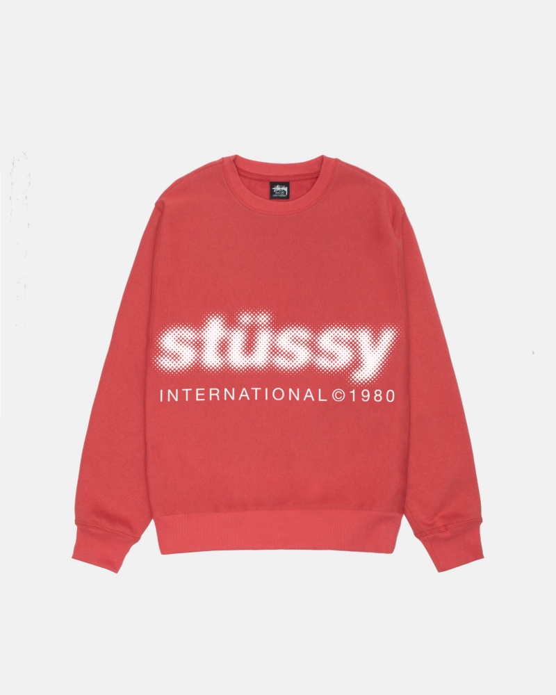 Stussy Blur Crew Sweatshirts Roze | 95081-TVLG