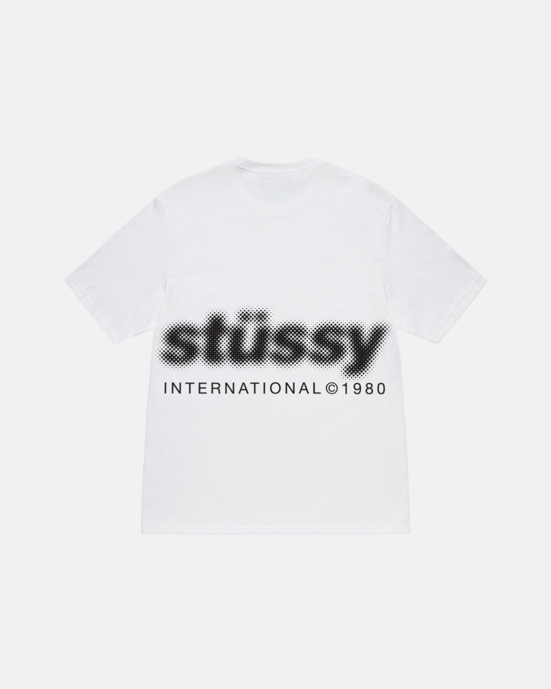 Stussy Blur T-shirts Wit | 07864-ERGK