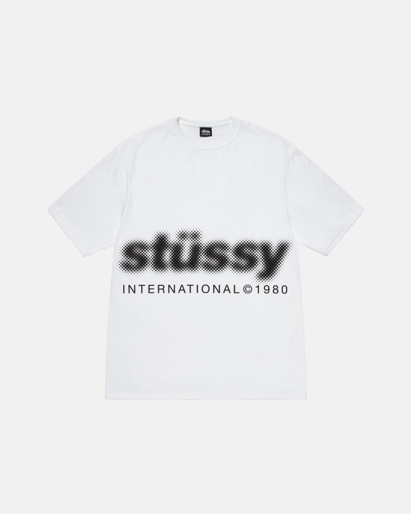 Stussy Blur T-shirts Wit | 07864-ERGK