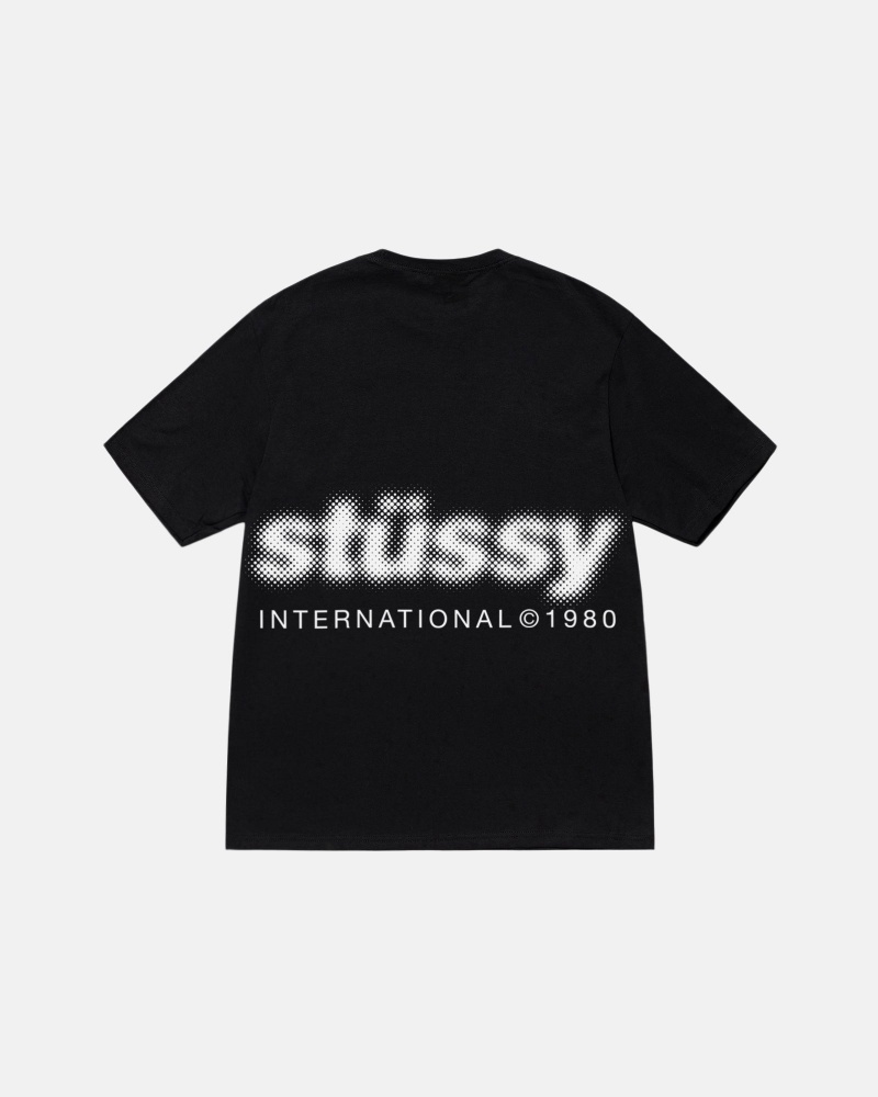 Stussy Blur T-shirts Zwart | 80136-YWCQ