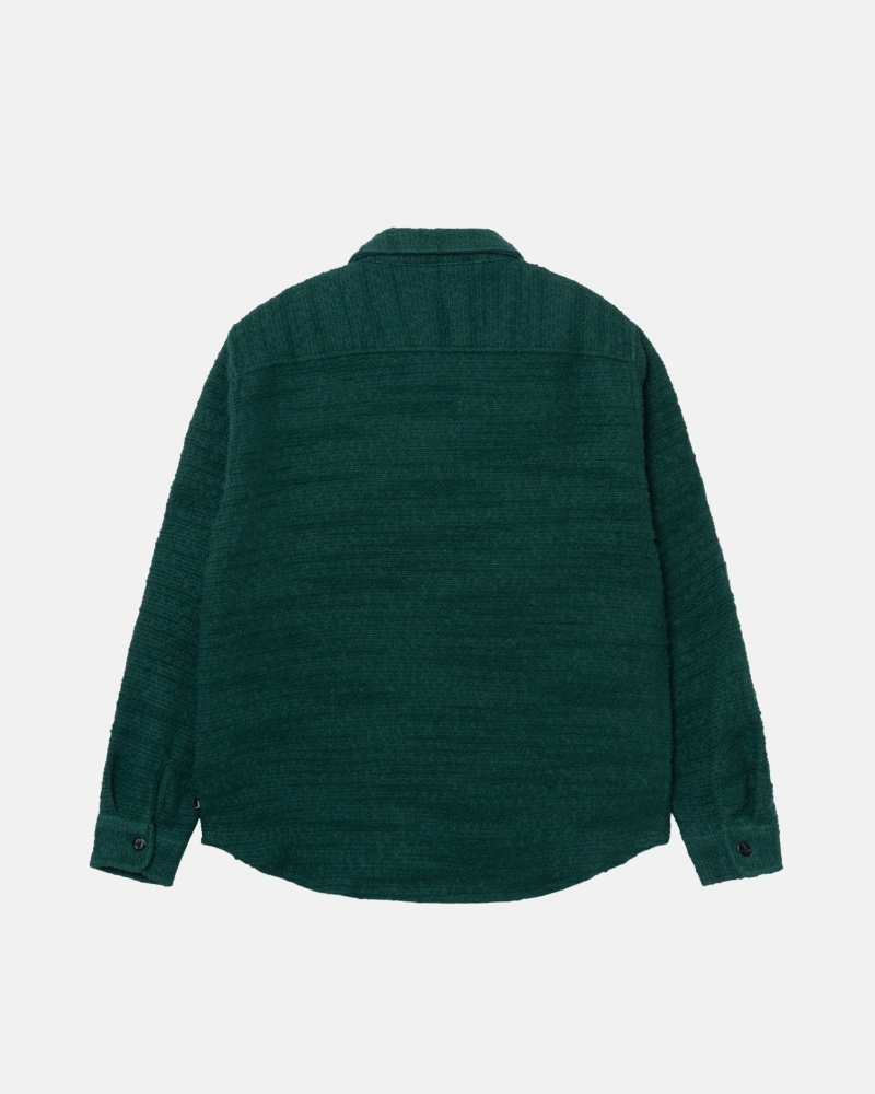 Stussy Boucle Wol Cpo Shirts     Groen | 42608-FNWT