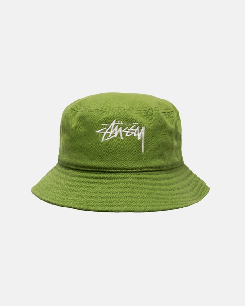 Stussy Bucket Big Stock Hoeden Groen | 23976-SKZH