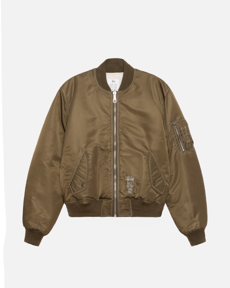 Stussy Built Reversible Bomber Jassen Bruin | 49735-EUNP