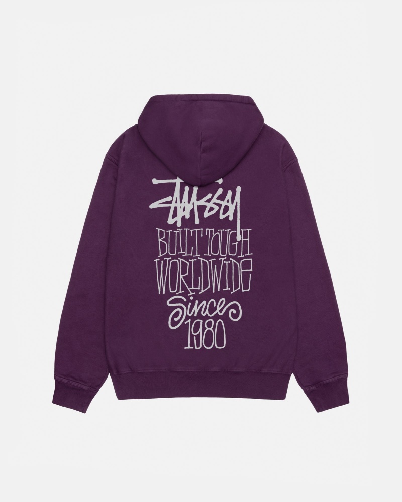 Stussy Built Tough Hoodie Paars | 80213-ESUT