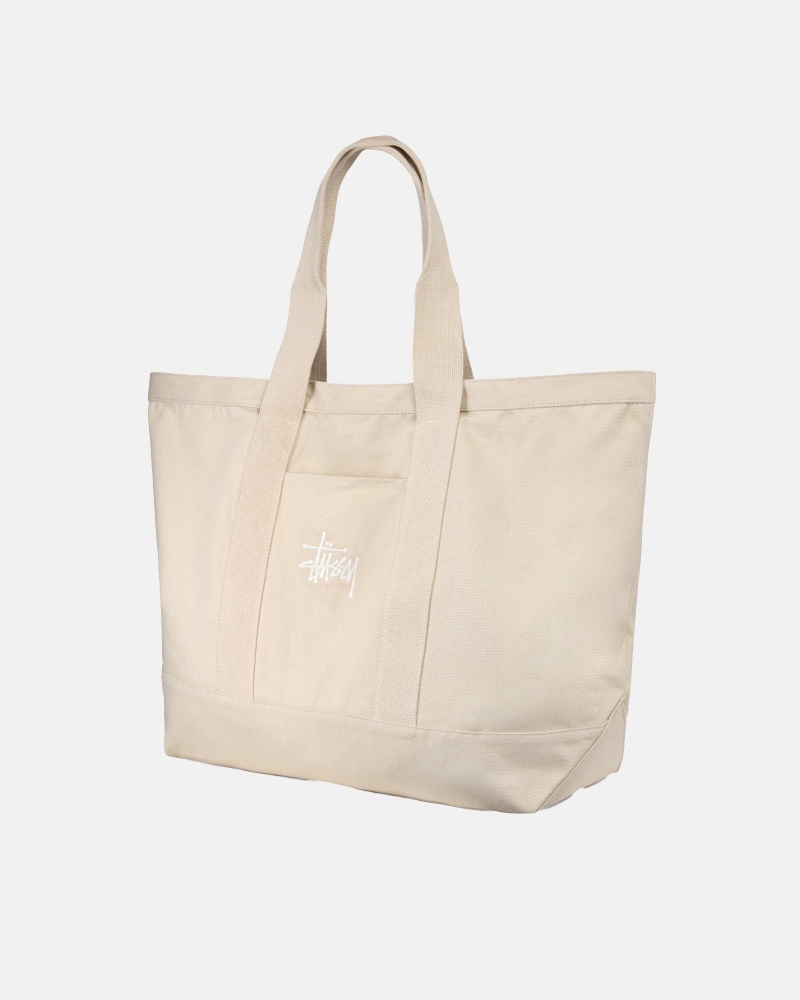 Stussy Canvas Extra Large Tote Tassen Beige | 05628-EMLV