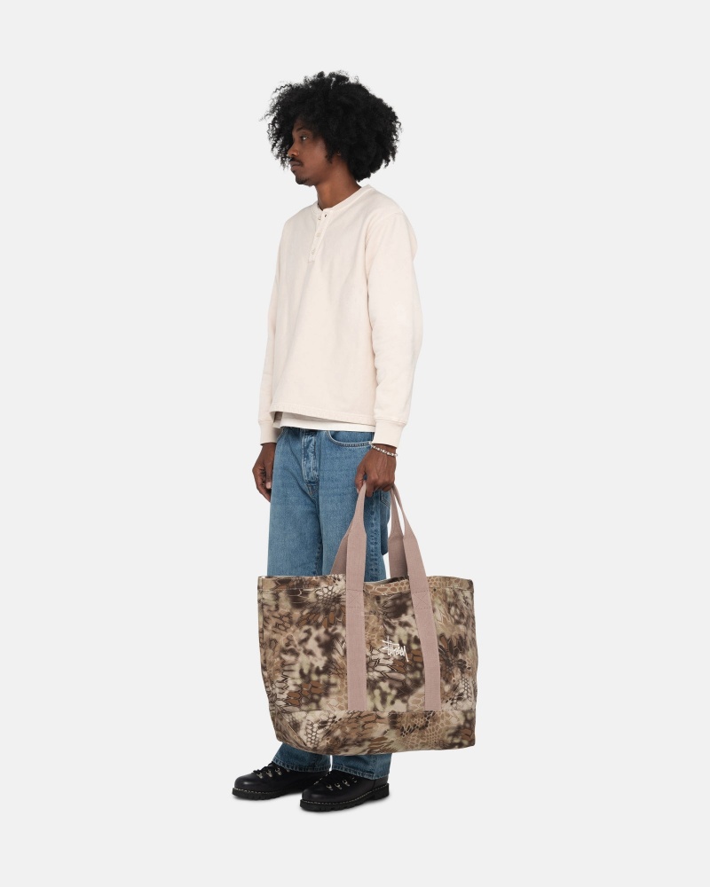 Stussy Canvas Extra Large Tote Tassen Olijfgroen | 42093-ALVP