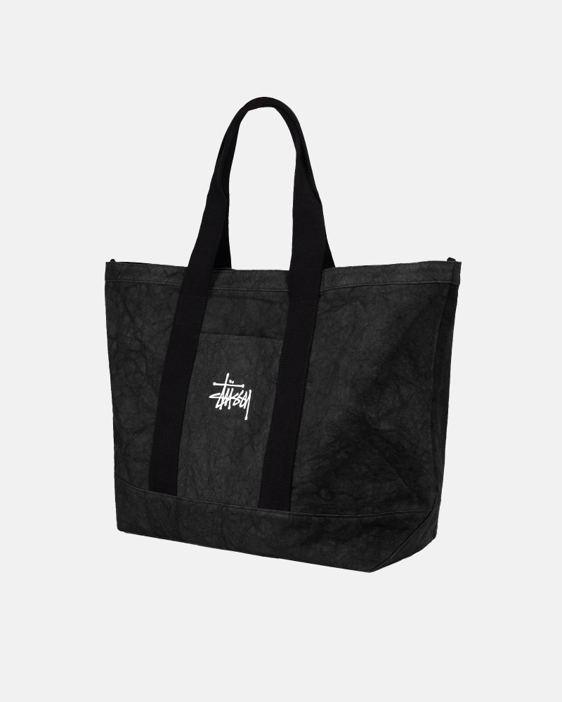 Stussy Canvas Extra Large Tote Tassen Zwart | 39705-YRHO