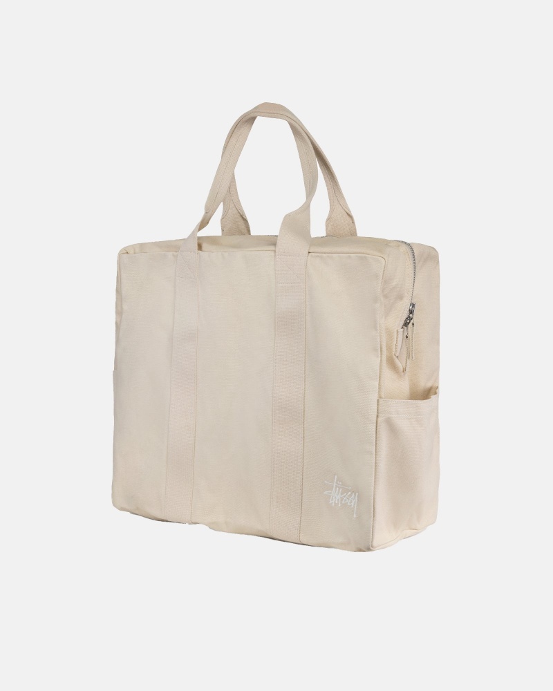 Stussy Canvas Flight Tassen Beige | 12467-RGYS