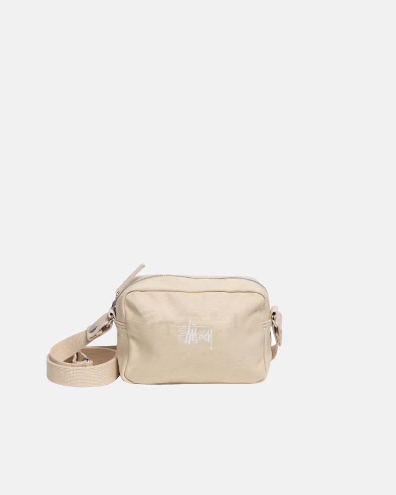 Stussy Canvas Side Pouch Tassen Beige | 23065-YPKE