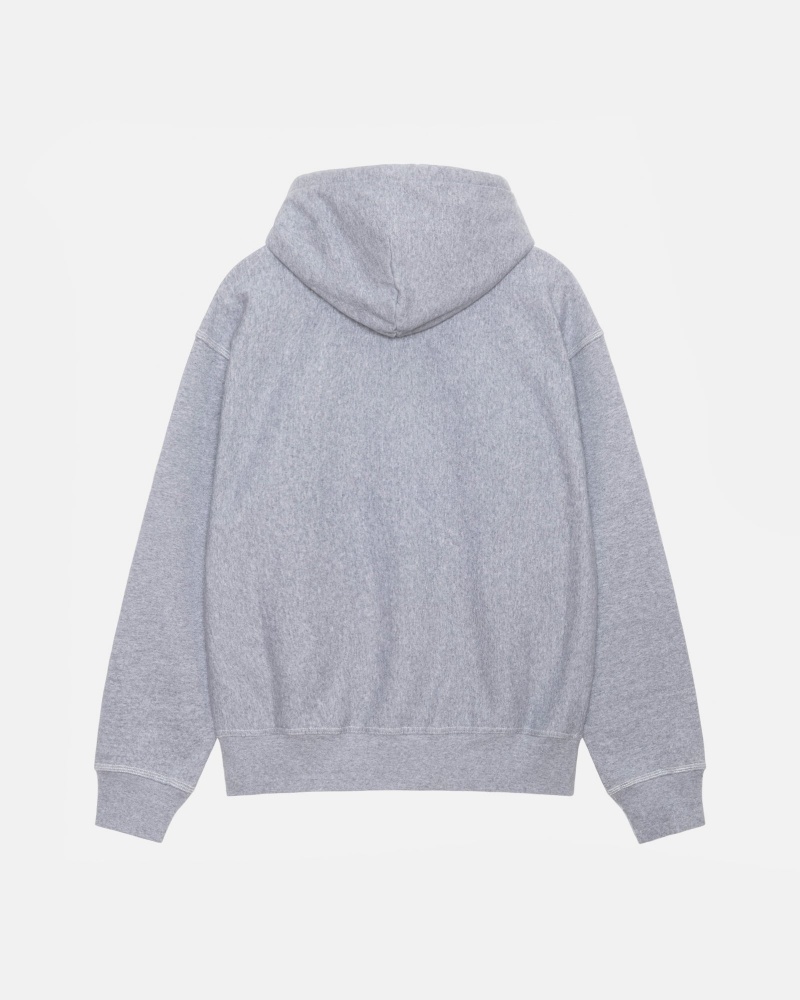 Stussy Contrast Stitch Label Hoodie Grijs | 91236-BDTM